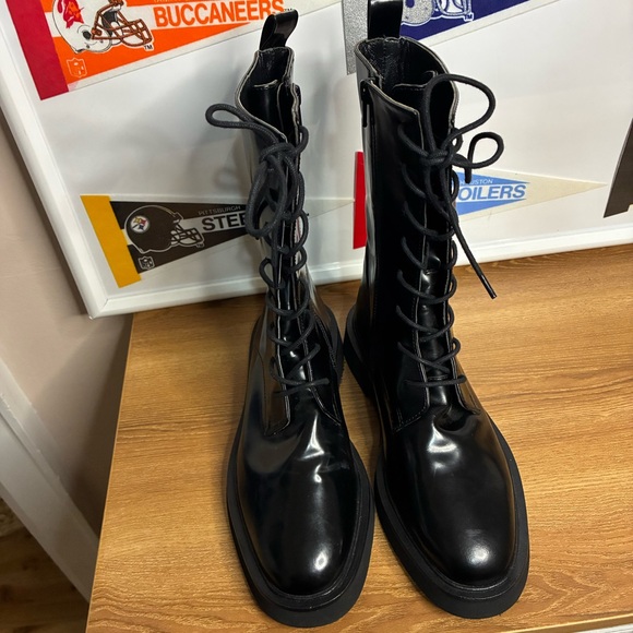 Anthropologie Pilcro Lace Up Stompy Boots - Picture 4 of 11